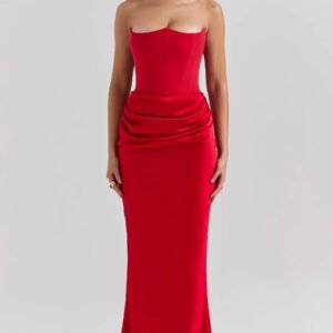 Strapless Corset Maxi Dress for Women