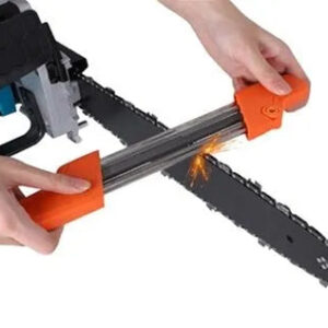 Chainsaw Sharpening File Kit, Metal Chain Sharpener Tool with 13/64″ Round Files and Flat File, Fits 3/8″ & .404″ Chains