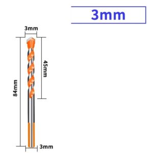 6mm-12mm Electric Tools Diamond Drill Bit Hammer Concrete Ceramic Tile Metal Drill Bits Round Shank DIY Wall Hole Saw Drilling – 3MM