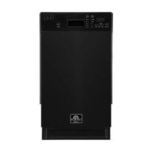 FORNO Espresso Polo 18″ Built-in Dishwasher in Black, FDWBI8041-18BLK
