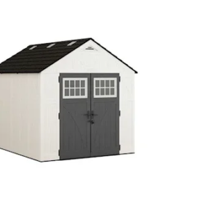 Suncast Tremont 8 ft. x 10 ft. Storage Shed with Floors – Ice Cube|BMS8125