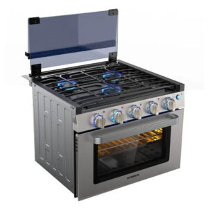 Camplux 17″ RV Oven with 3 Burners Cooktops