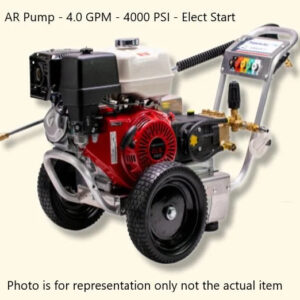 Pressure-Pro Eagle II 4000 PSI @ 4.0 GPM AR Pump Belt Drive Gas Honda Engine Cold Water Pressure Washer w/ Electric Starts