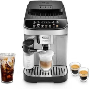 De’Longhi Magnifica Evo Automatic Espresso & Coffee Machine with Auto Milk Frother, Built-in Grinder & Auto-Clean Function – For Latte, Cappuccinos, Americano, Iced Coffee, ECAM29084SB , Silver